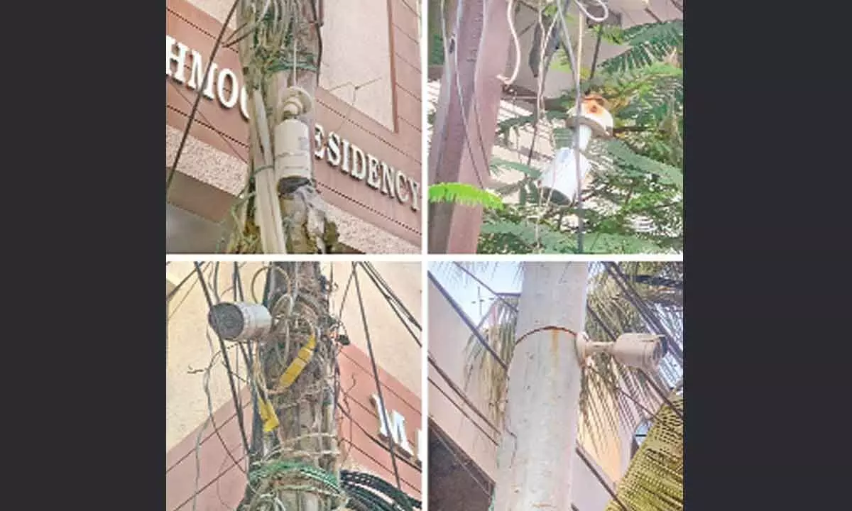 Hyderabad: Dangling cables damage CCTV cameras, pose a safety threat