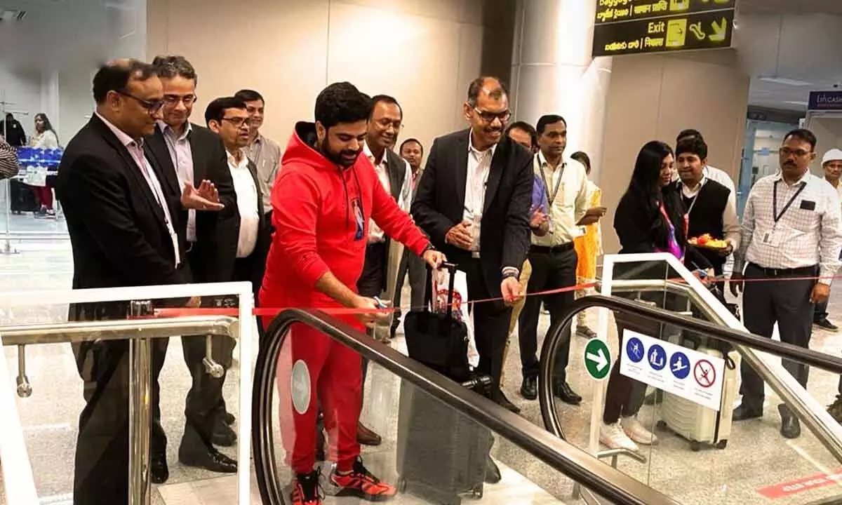 New arrival hall opened at GMR airport in Hyderabad