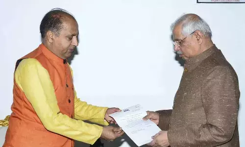 Himachal polls: CM Thakur tenders resignation to Governor