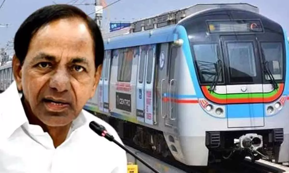 CM KCR lays the foundation stone for Hyderabad Airport Express Metro