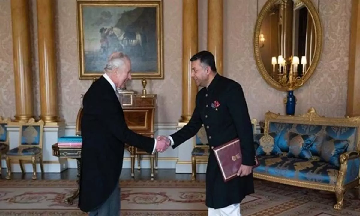 Indian envoy rides to present credentials to King Charles