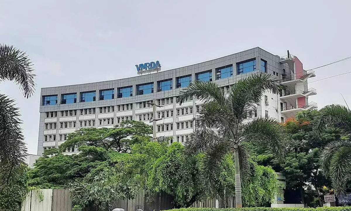A view of VMRDA building in Visakhapatnam