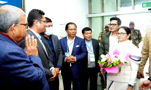 Trinamool Congress supremo and West Bengal Chief Minister Mamata Banerjee began her two-day visit to Meghalaya