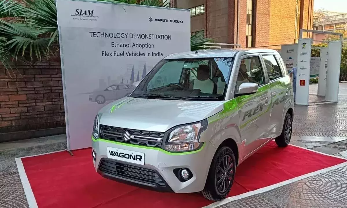 Maruti Suzuki unveiled prototype version of WagonR Flex-fuel car in India: Launch expected in 2025