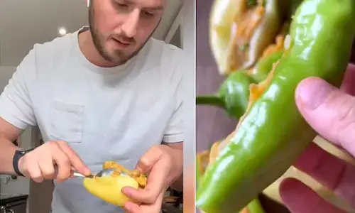 Watch The Trending Video Of UK Man Making Rajasthani Mirchi Vada