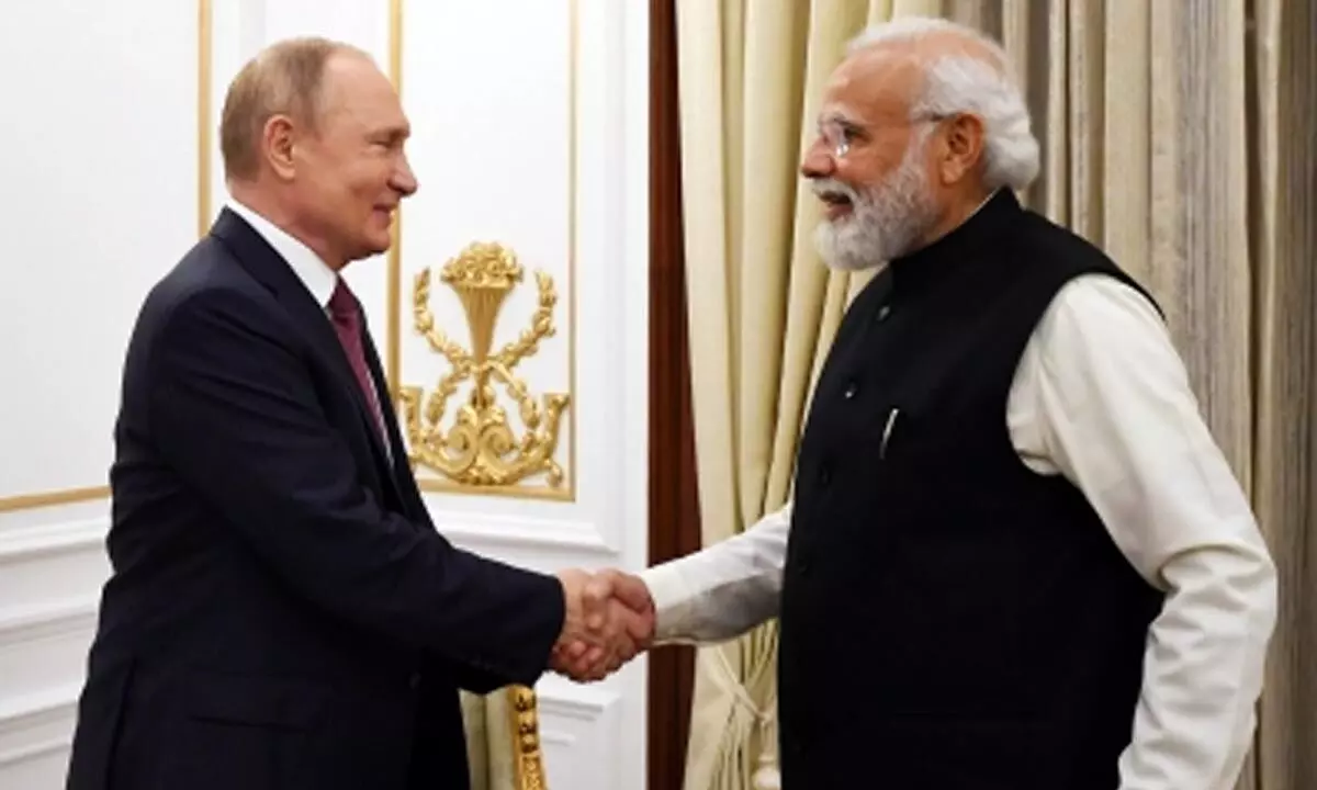 Prime Minister Narendra Modi on Friday had a telephonic conversation with Russian President Vladimir Putin