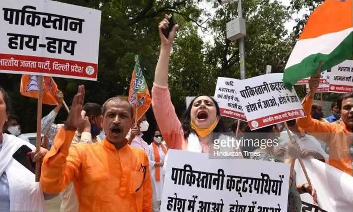 BJP stages protest near Pak High Commission