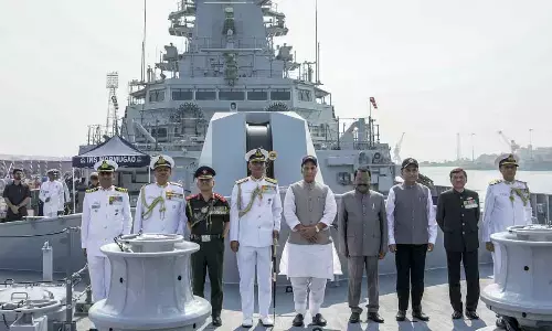 Missile destroyer Mormugao  commissioned into Navy