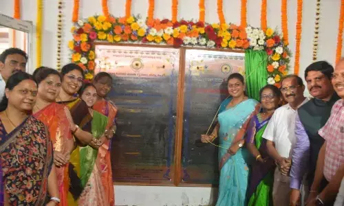 Tourism Minister RK Roja inaugurating Haritha Hill Resorts at Lambasingi on Sunday