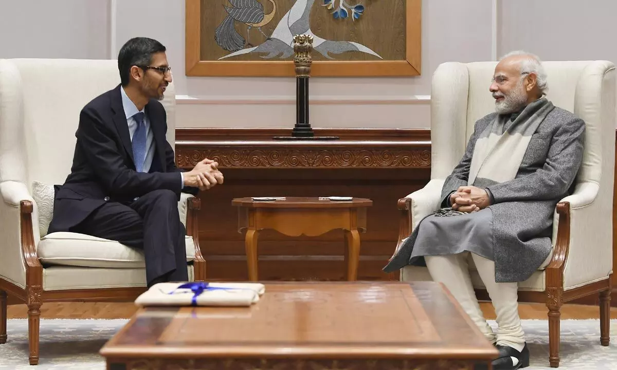 Google CEO Sundar Pichai met Prime Minister Narendra Modi on Monday