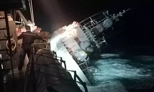 Thai Navy ship capsizes, over 100 sailors stranded