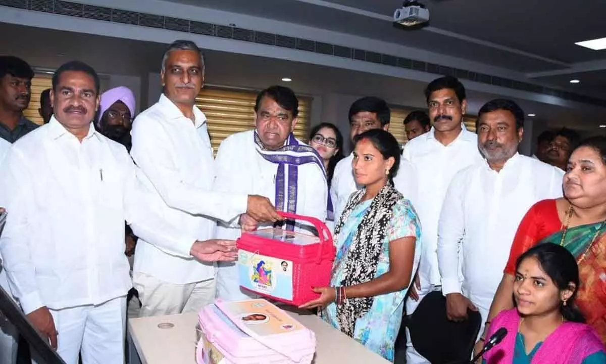 Harish launches KCR Nutrition Kit for pregnant women