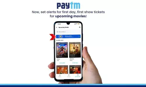 Paytm enables users to set alerts for upcoming movies and ticket bookings