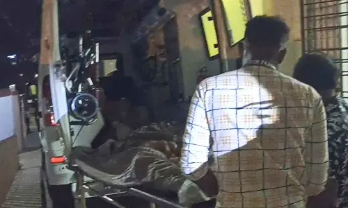 The injured workers at the unit being shifted from Laurus Labs to a hospital in Visakhapatnam on Monday