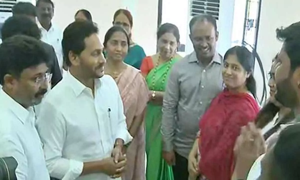 YS Jagan consoles Adimulapu Sureshs family over death of his mother