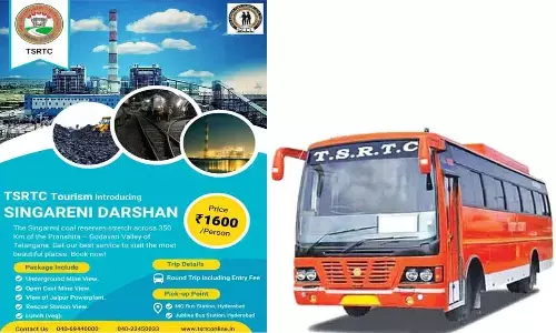 TSRTC flags off Singareni Darshan Package