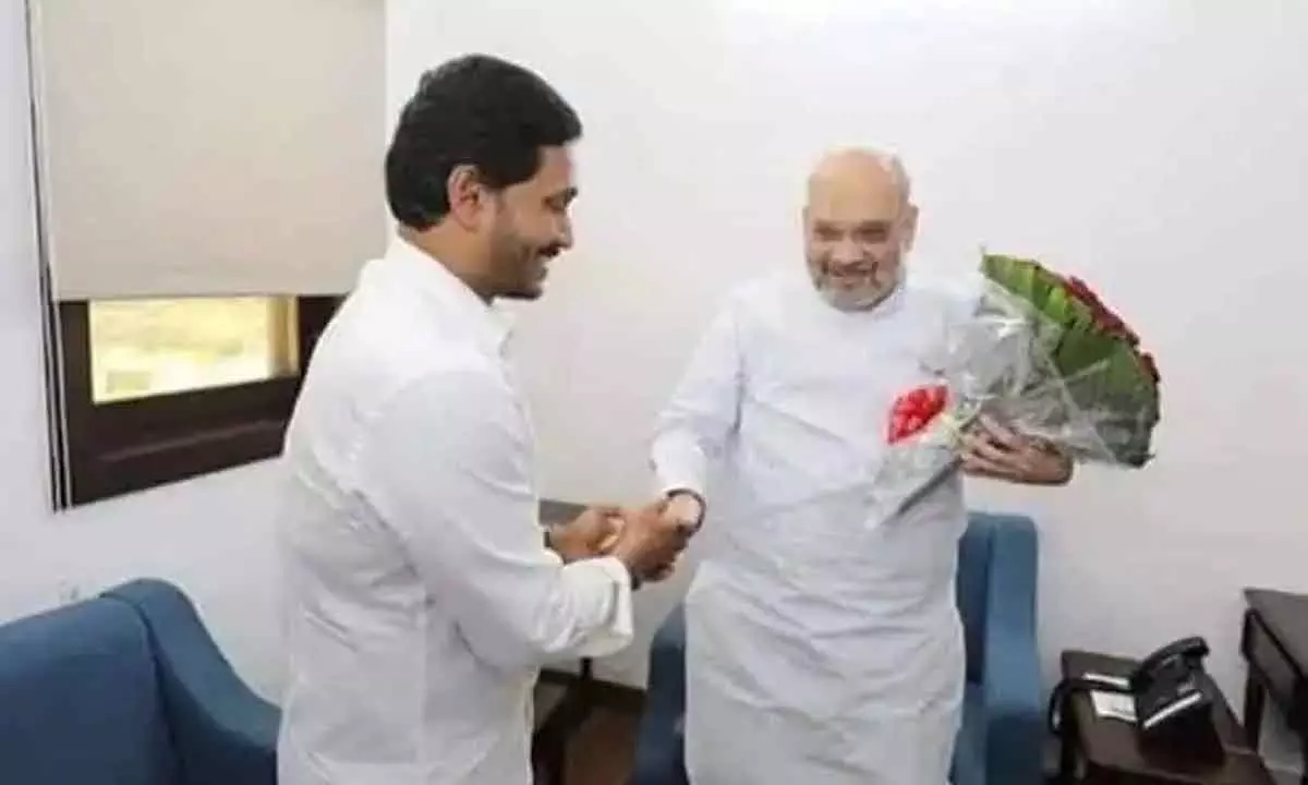 YS Jagan meets Union Home Minister Amit Shah, appeals to resolve AP bifurcation issues