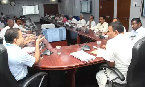 TTD additional EO V Veerabhadram holding a meeting on Friday with the officials on the arrangements being made for the devotees at Tirumala for Vaikunta Dwara Darshanam