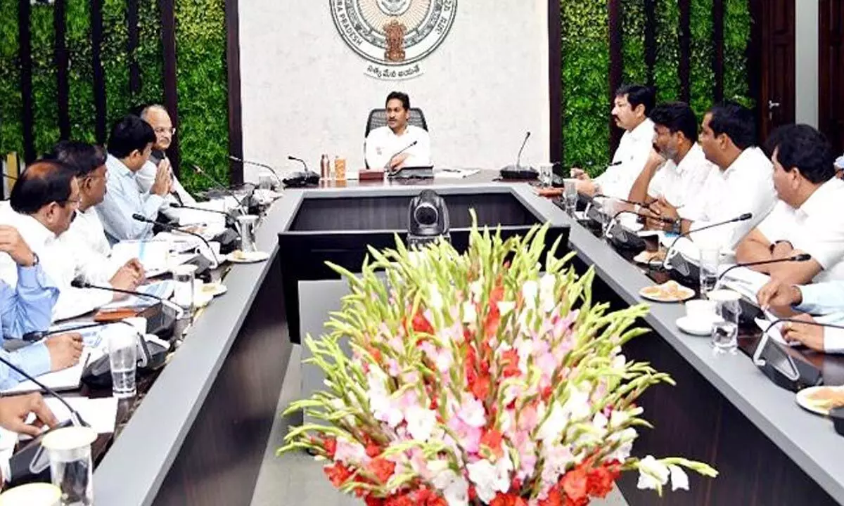 AP CM YS Jagan Mohan Reddy conducted a review of the housing department at his camp office in Tadepalli on Monday.