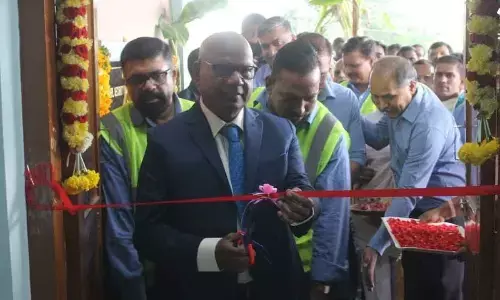 CEO of Adani Krishnapatnam Port G J Rao inaugurating the PAC in Nellore on Monday