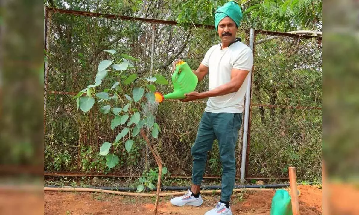 Pan India actor Samudrakhani takes part in Green India Challenge