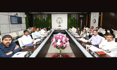 Chief Minister Y S Jagan Mohan Reddy holds a review on school education at his camp in Tadepalli  on Thursday