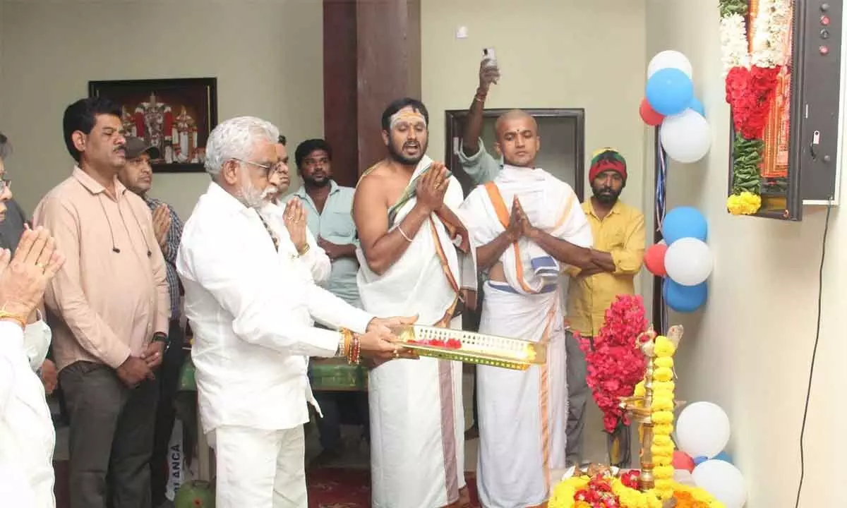 TTD Chairman Y V Subba Reddy taking part in the inaugural function of the newly-constructed AFCON Rest House at Tirumala on Friday