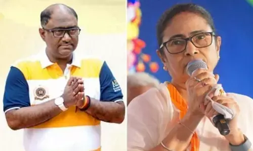 Trinamool Congress MLA Gautam Chowdhury and Chief Minister Mamata Banerjee