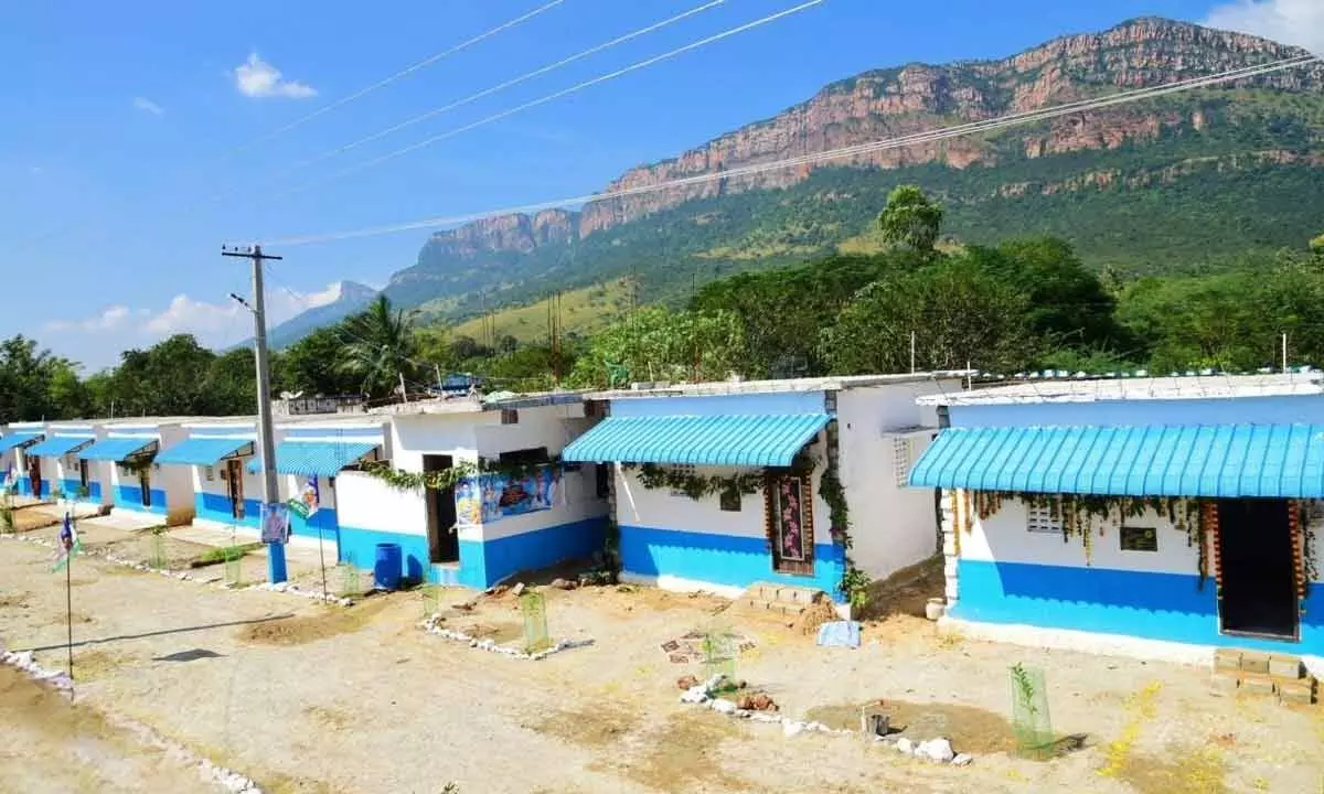 A view of a housing colony in Chittoor district