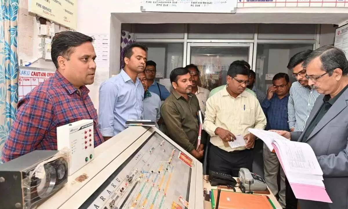 Recent inspection by AGM of East Coast Railway Sharad Kumar Shrivatsava at the station masters office