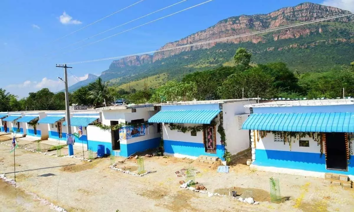 A view of a housing colony in Chittoor district