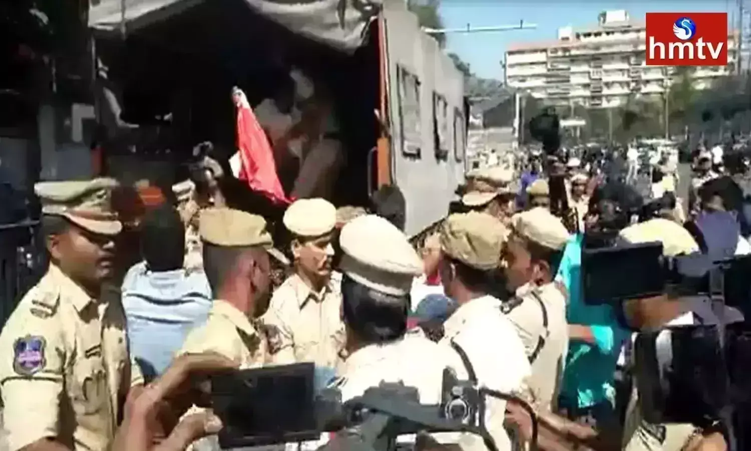 Tension at Pragati Bhavan in Hyderabad