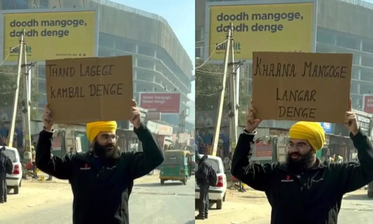 Sikh Mans Heartwarming Message On Blinkit-Zomato Billboard Campaign