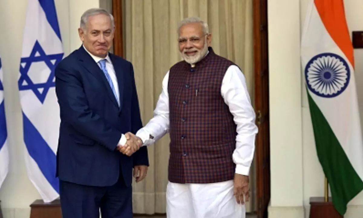 Israeli PM Benjamin Netanyahu and Prime Minister Narendra Modi