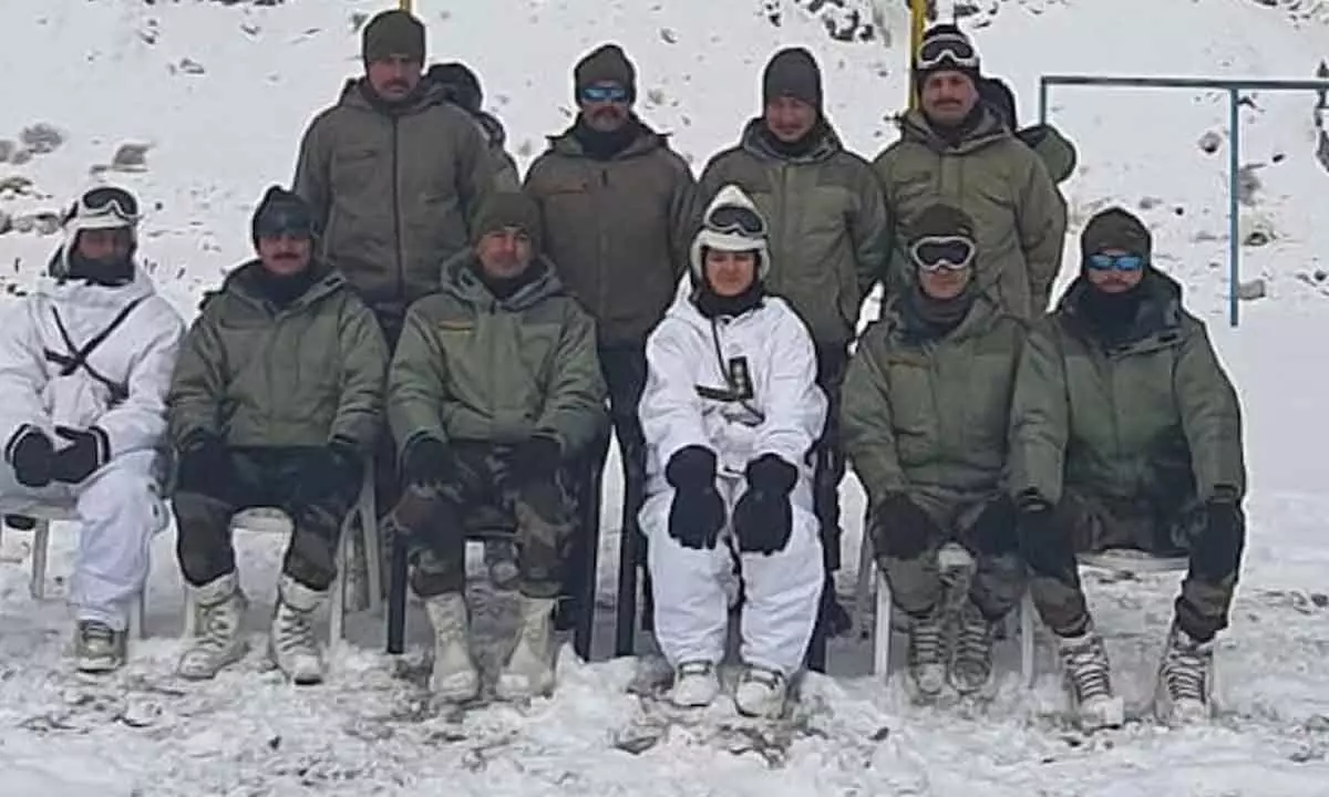 Training in the icy heights of Siachen