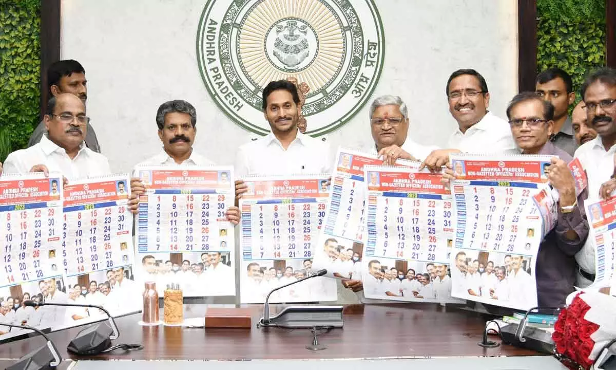 CM YS Jagan Mohan Reddy releases diaries, calendars of employees associations