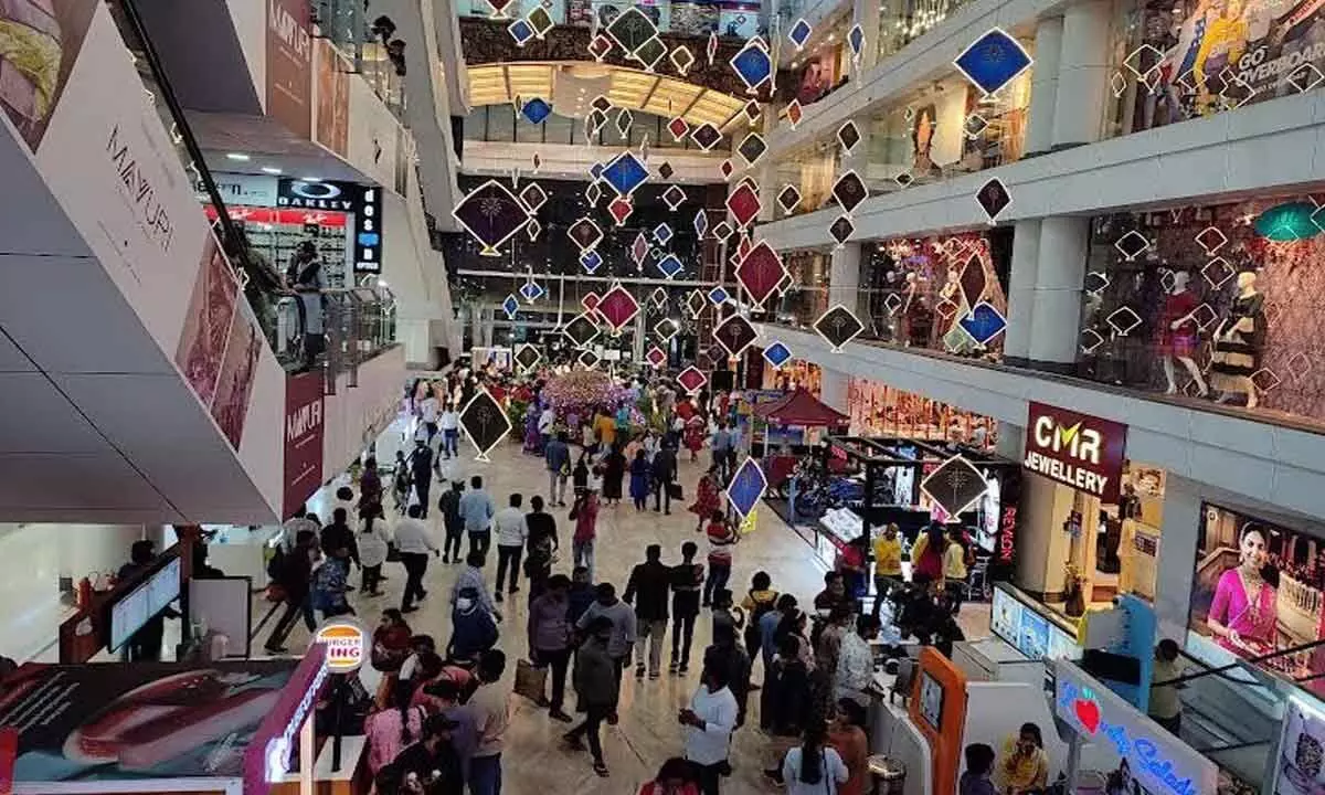 CMR Shopping Mall decked up for the festive season in Visakhapatnam. 	Photos: Vasu Potnuru