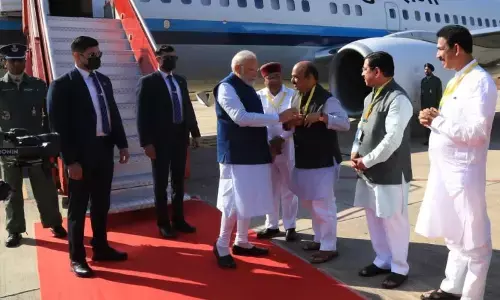 National Youth Festival: PM Modi arrives in Karnataka; Yedyurappa not invited
