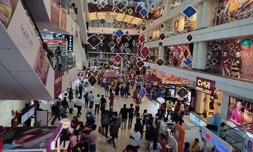 CMR Shopping Mall decked up for the festive season in Visakhapatnam. 	Photos: Vasu Potnuru