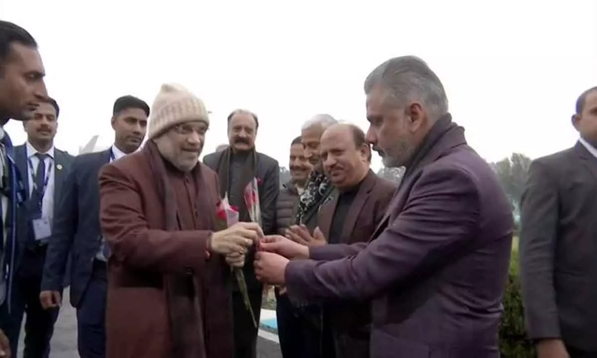 Shah arrives in Jammu, begins security review meeting