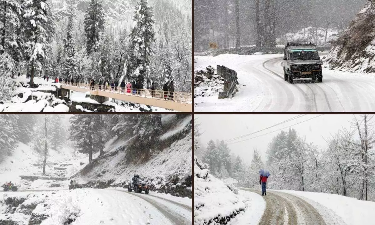 Snowfall hits life in Valley, respite likely from today