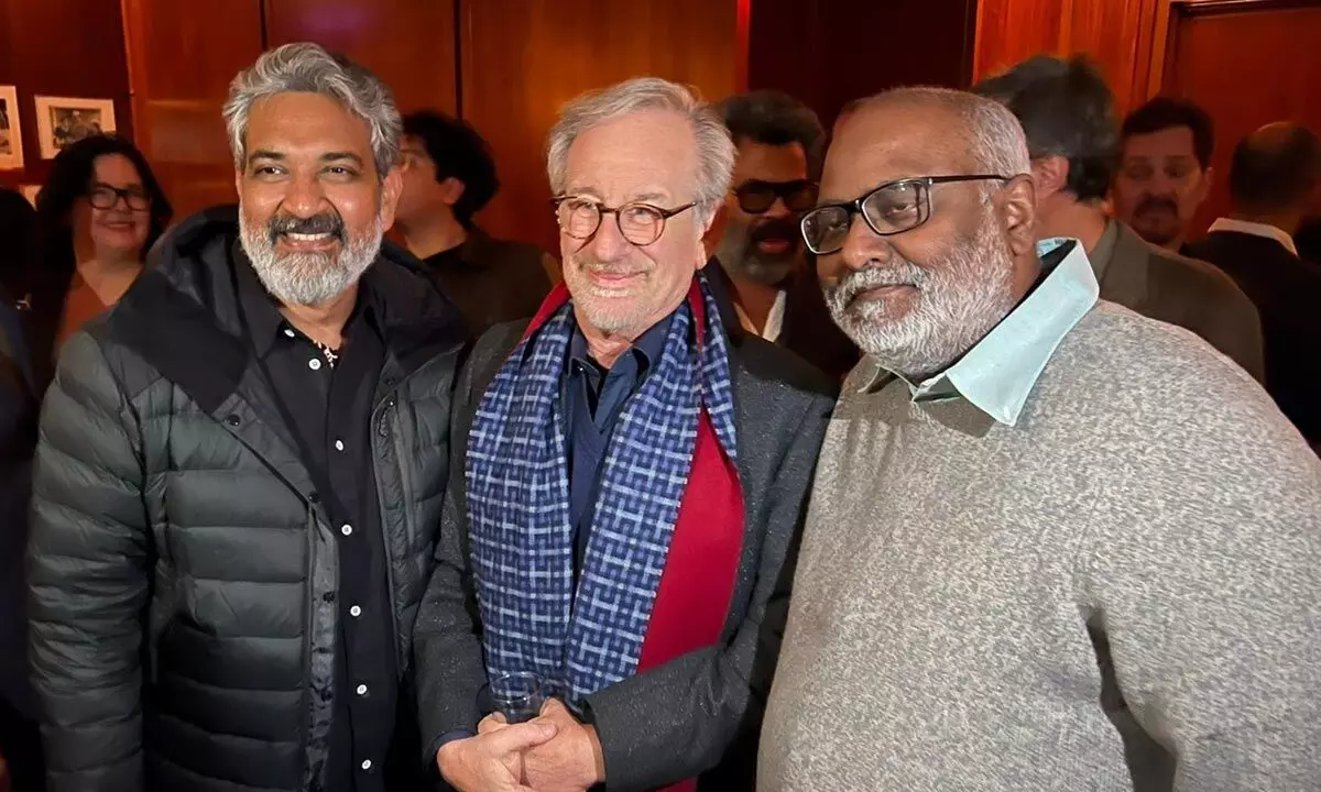 Ace director Rajamouli and his brother Keeravani met their god ‘Steven Spielberg’…