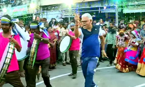 Minister Ambati Rambabu celebrates Bhogi