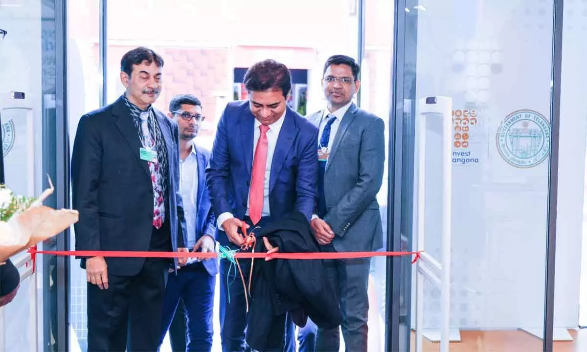 KTR launches Telangana Pavilion at WEF Davos