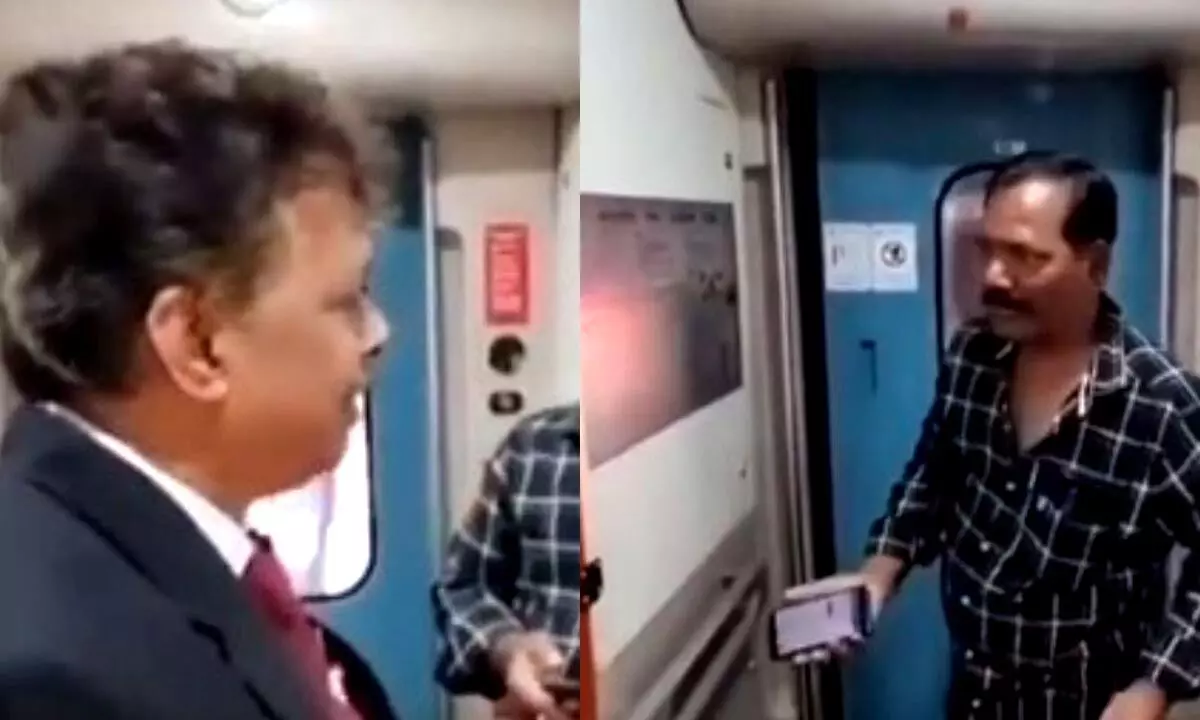 A trending video recently focused on a man who got locked on the Vande Bharat train.