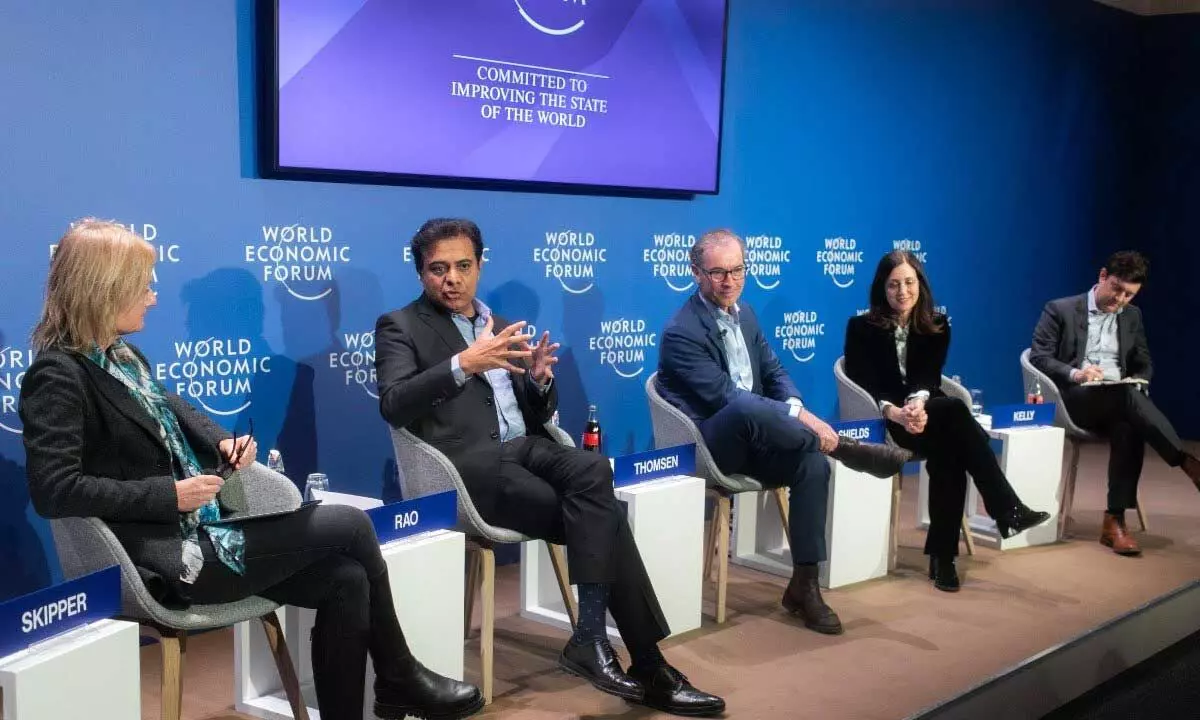KTR in panel discussion on Biotech Revolution at WEF