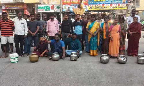 Empty pots are out on streets