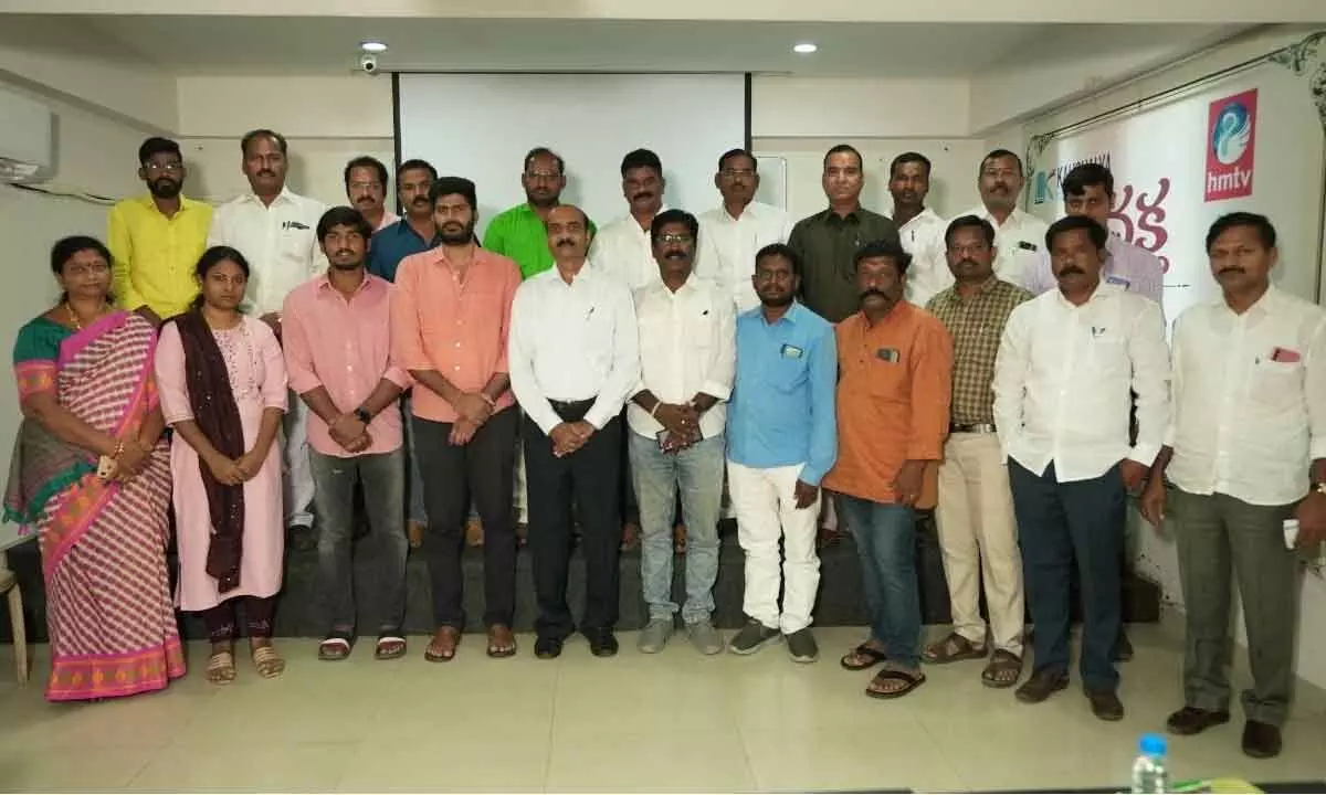 Vaktha programme director D Bal Reddy with the 110th batch in Hyderabad on Sunday