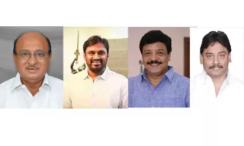 Gorantla Buchaiah Chaudhary; Adireddy Srinivas; Kandula Durgesh; Pendurthi Venkatesh (From Left to Right)