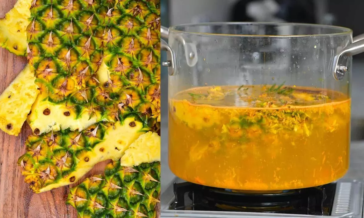 Next time, when you have pineapple fruit, do not throw its skin. with few simple ingredients, one can prepare pineapple skin tea.